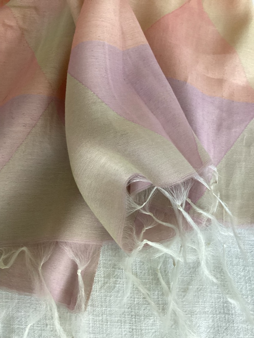 Peruvian Connection Sorbetto Shawl Sunset Cotton Silk Lightweight Wrap Scarf NWT - Picture 4 of 15